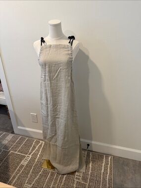 SAM & LAVI 100% Cotton Tie Shoulder Maxi Dress Size Small